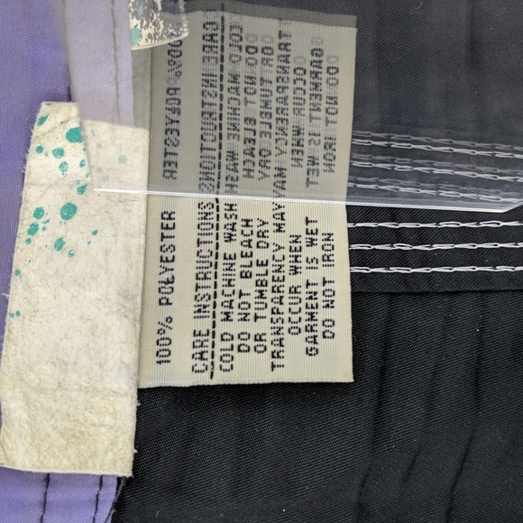 Billabong Womens Board Shorts Size 10 Black White Purple Trim Pearl Snap Zip-Fly - Picture 11 of 12